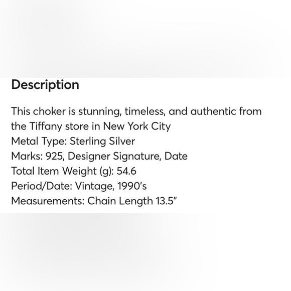 TIFFANY & CO. 1837 COLLAR NECKLACE IN STERLING SILVER - Picture 7 of 8